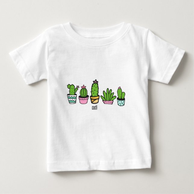T-shirt agrupamento de cactos (Frente)