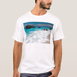 T-shirt Água de Surf de Praia Bonita Casamento Havaiano Al