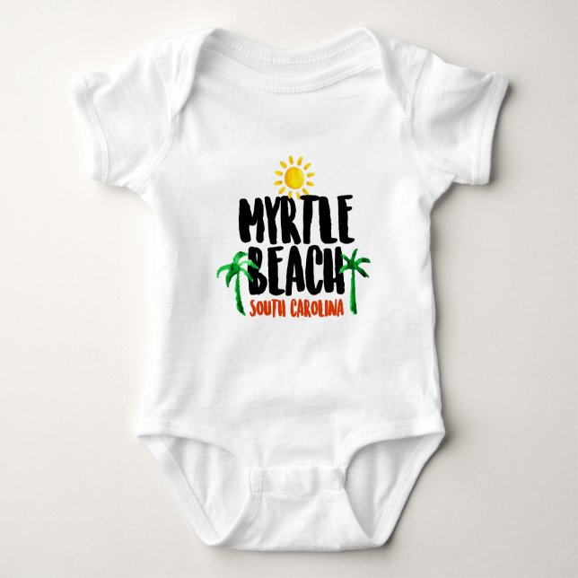 T-shirt Aguarela de Myrtle Beach (Frente)