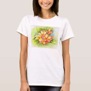 T-shirt Aguarela do Plumeria por Malorie Arisumi Maui