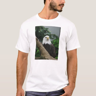 T-shirt águia americana magestic que descansa na árvore