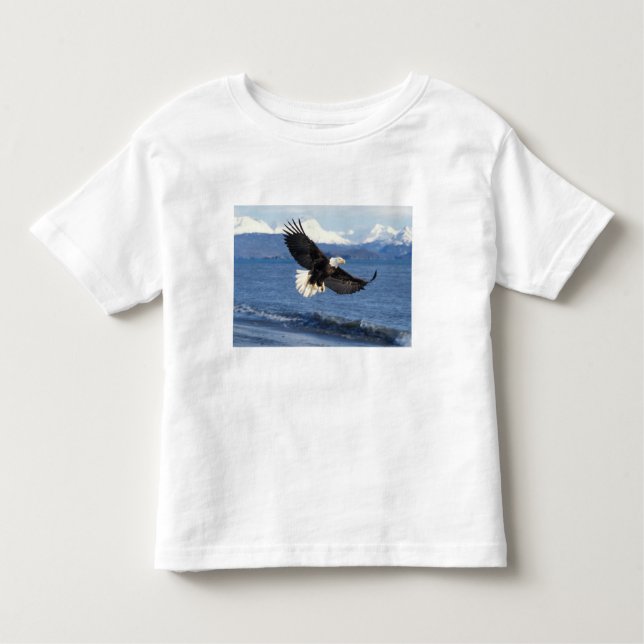 T-shirt águia-careca, Haliaeetus leuccocephalus, em voo (Frente)