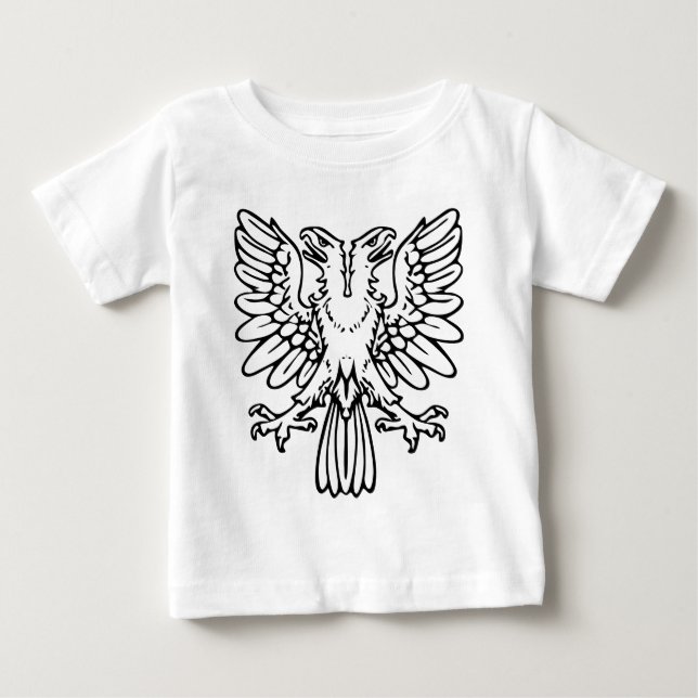 T-shirt Águia com duas cabeças - Preto (Frente)