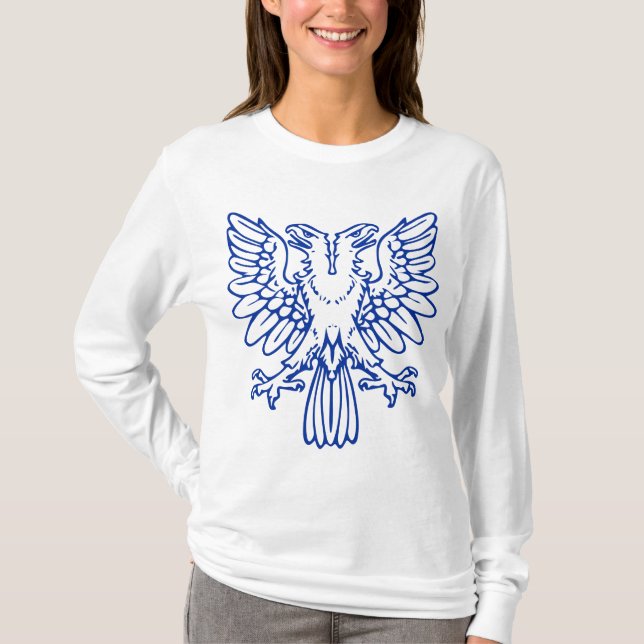 T-shirt Águia com duas pontas - Marinho azul (Frente)