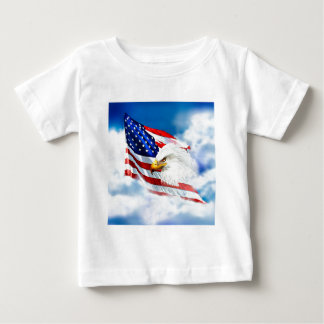 T-shirt Águia e bandeira americana