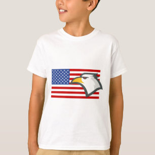 T-shirt Águia na bandeira americana