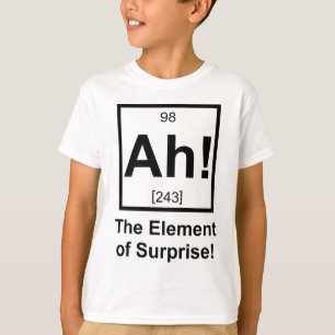 T-shirt Ah o elemento do símbolo periódico do elemento d
