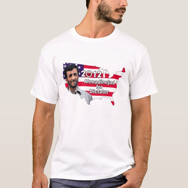 T-shirt Ahmadinejad para o ditador 2012 - o T dos homens (Frente)