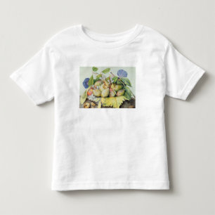 T-shirt Ainda vida com ameixas, nozes e jasmim (w/c sobre