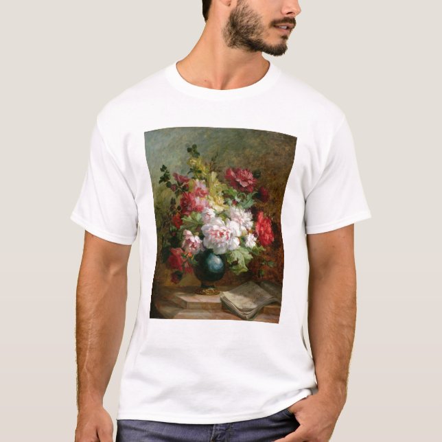 T-shirt Ainda vida com flores e partitura (Frente)