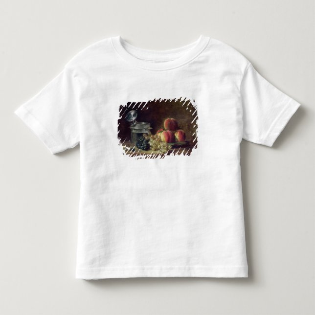 T-shirt Ainda vida com uma cesta dos pêssegos (Frente)