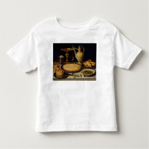 T-shirt Ainda vida com uma galdéria, uma galinha, um pão e