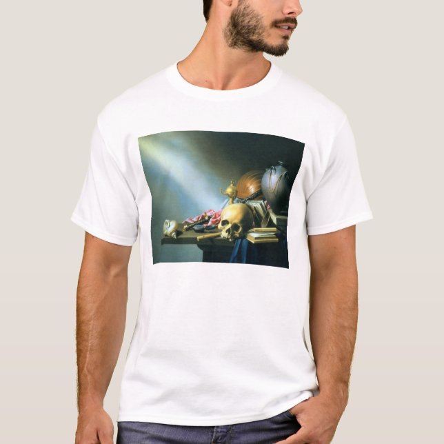 T-shirt Ainda vida: Uma alegoria das vaidade de L humano (Frente)