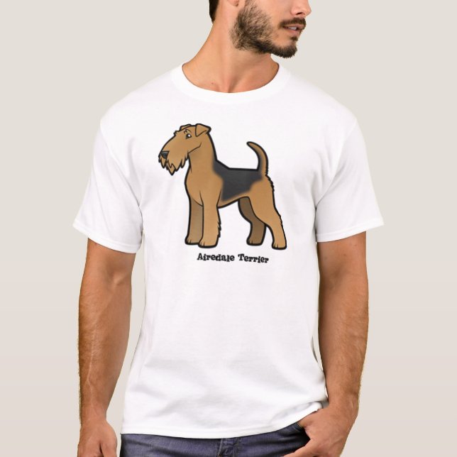 T-shirt airedale terrier (Frente)