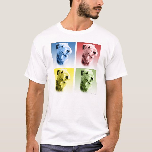 T-shirt Airedale Terrier Pop Art (Frente)