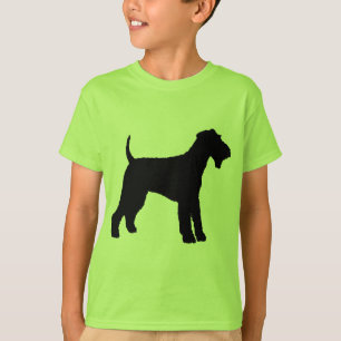 T-shirt Airedale Terrier (preto)