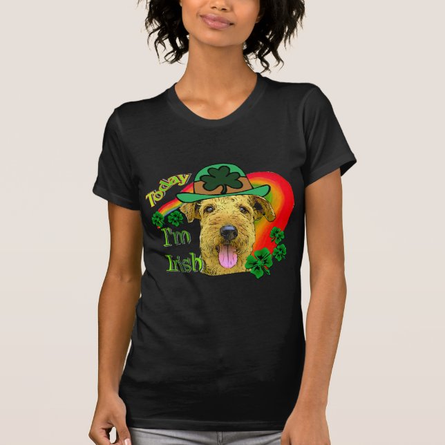T-shirt Airedale Terrier St Patricks (Frente)