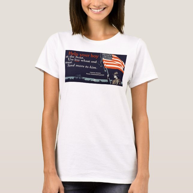 T-shirt Ajude seu menino (Frente)