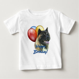 T-shirt Akita Happy Birthday Balloons