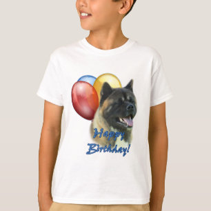 T-shirt Akita Happy Birthday Balloons