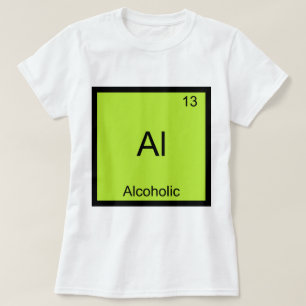 T-shirt Al - Símbolo de Elemento Químico Alcoólico Funn