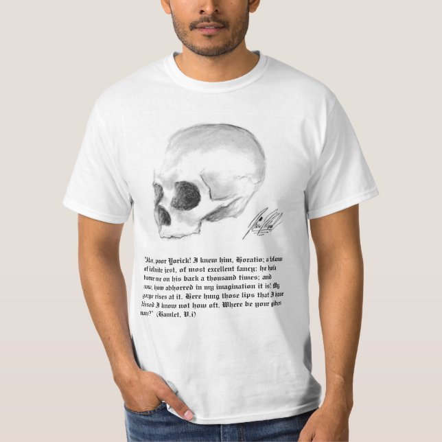 T-shirt Alá, Yorick pobre! (Frente)