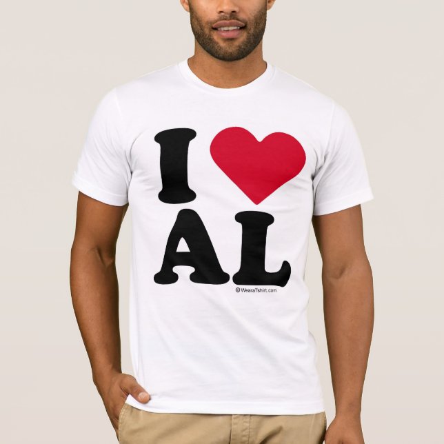T-SHIRT ALABAMA - AL DO AMOR DE I - AMOR ALABAMA DE I (Frente)