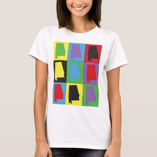 T-shirt Alabama Pop Art (Frente)