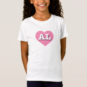 T-shirt Alabama Solid Pink Heart - Grande Amor