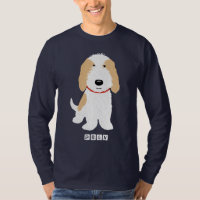 T-shirt alaranjado & branco dos desenhos animados