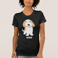 T-shirt alaranjado & branco dos desenhos animados