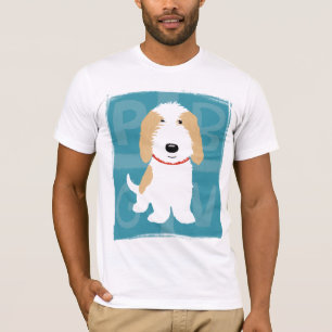 T-shirt alaranjado & branco dos desenhos animados