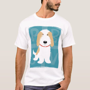 T-shirt alaranjado & branco dos desenhos animados
