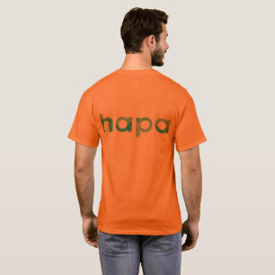 T-shirt alaranjado do Hapa dos homens