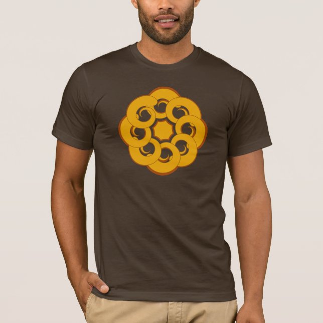 T-shirt alaranjado do redemoinho (Frente)