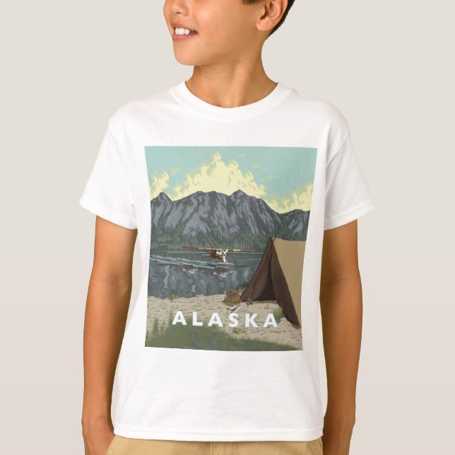 T-shirt Alaska Bush Plane Souvenirs (Frente)