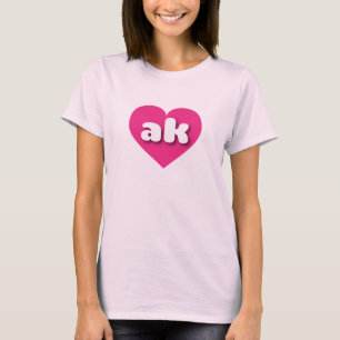 T-shirt Alaska Hot Pink Heart - Amor