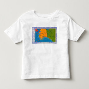T-shirt AlaskaGreetings do mapa de Alaska