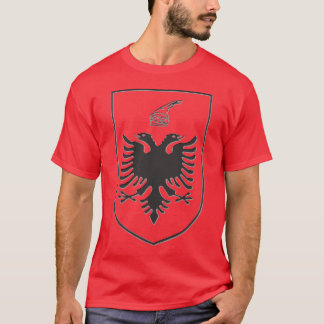 T-shirt Albania State emblema Black Steel