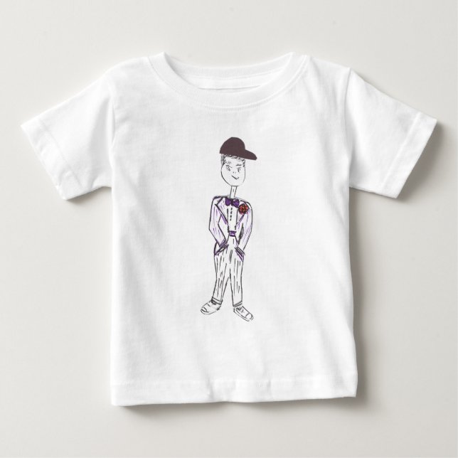 T-shirt Alcance de Boné Negro de Baseball (Frente)