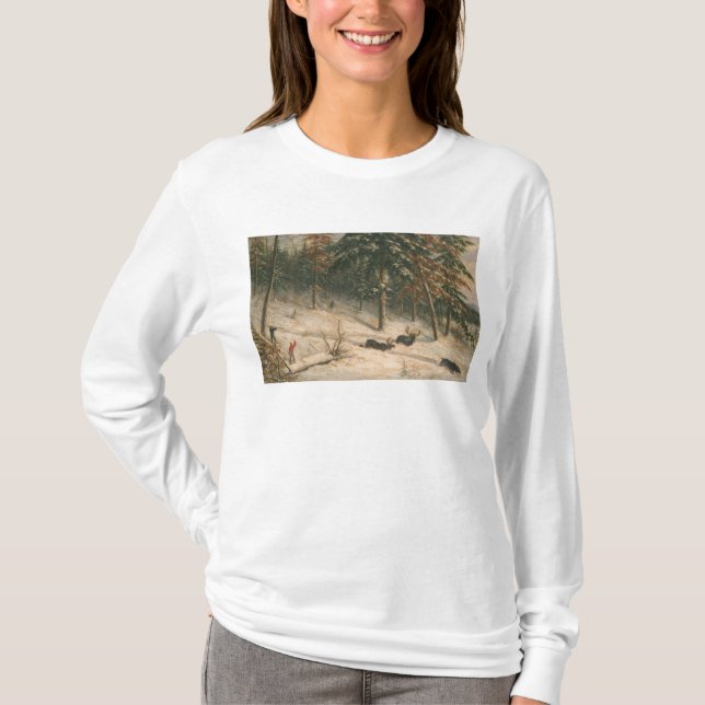 T-shirt Alces da caça (Frente)