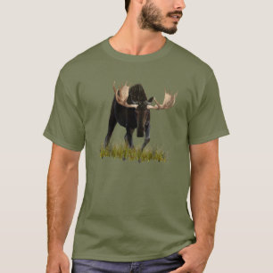 T-shirt Alces de carregamento de Bull