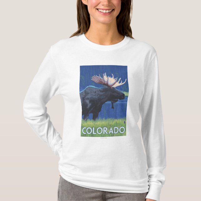 T-shirt Alces em MoonlightColorado (Frente)