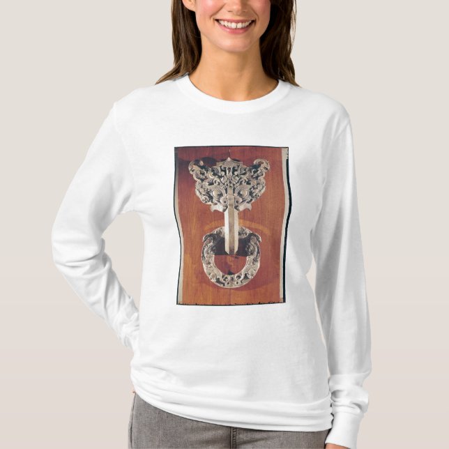 T-shirt Aldrava de porta do shou de P'u com um design do (Frente)