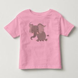 T-shirt alegre bonito das crianças do elefante do