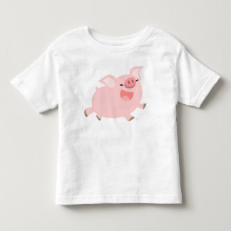 T-shirt alegre das crianças do porco dos desenhos