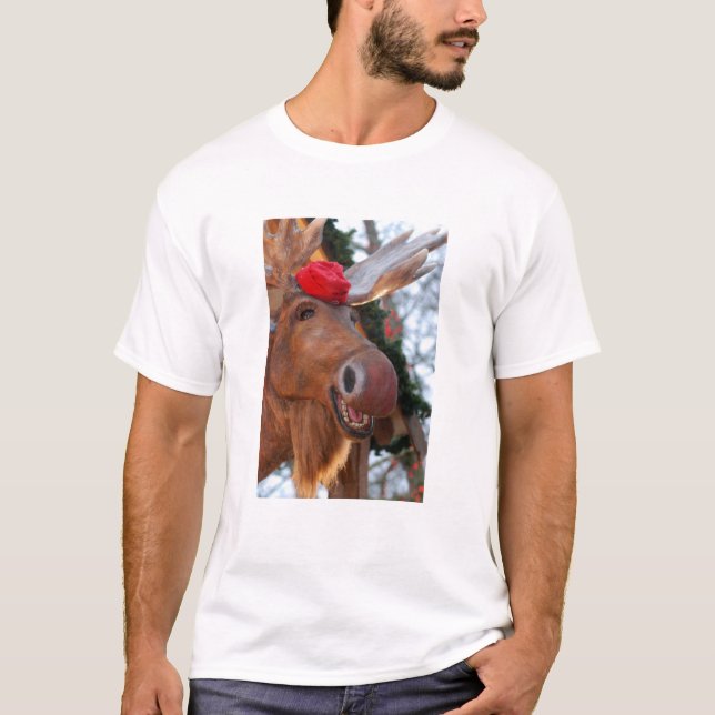 T-shirt alegre de Chrismoose (mulheres) (Frente)