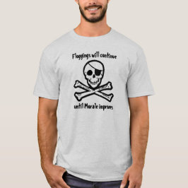 T-shirt alegre de Roger da moral do pirata
