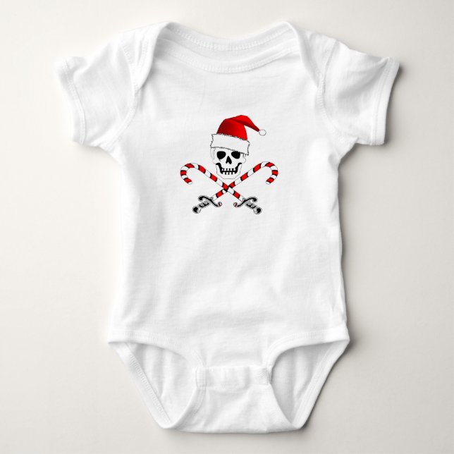 T-shirt alegre de Roger do Natal do pirata (Frente)
