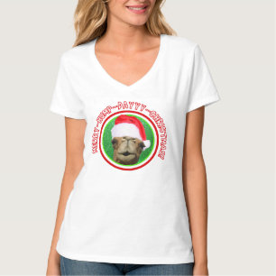 T-shirt alegre do camelo do Natal do dia de